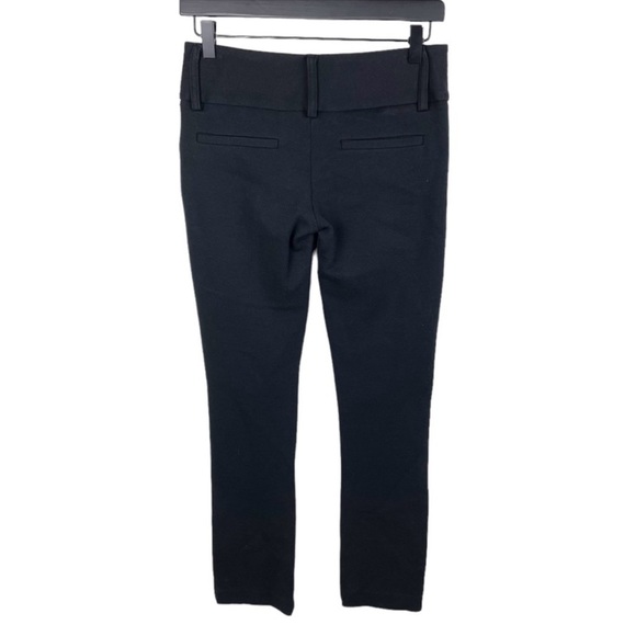 Alice + Olivia Wide Waistband Black Pants Stretch Soft Knit Size 2 - Picture 3 of 8